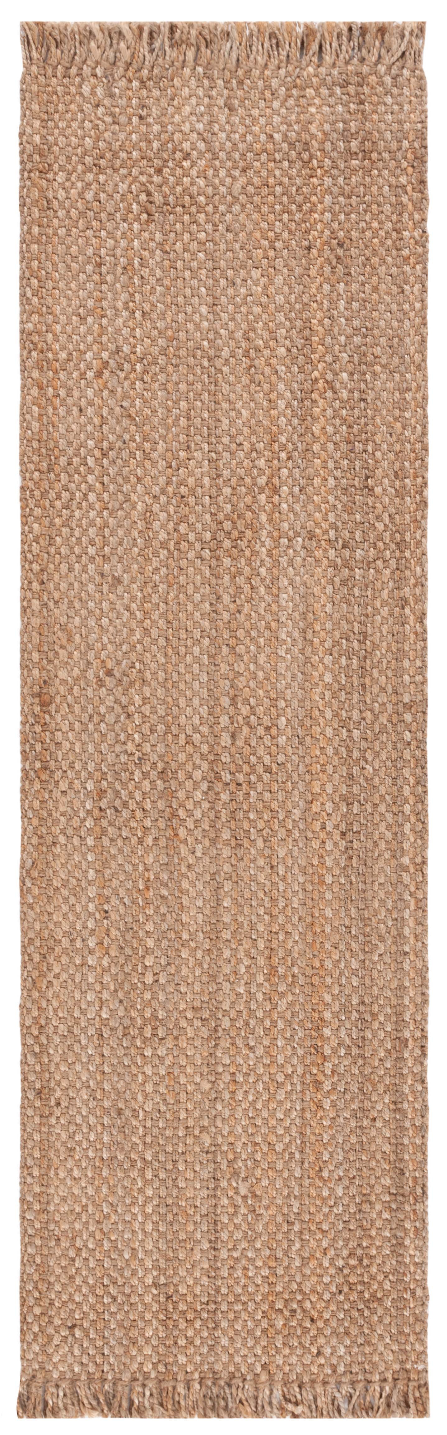 SAFAVIEH Natural Fiber Doncho Bordered Runner Rug, Natural, 2'6" x 18'