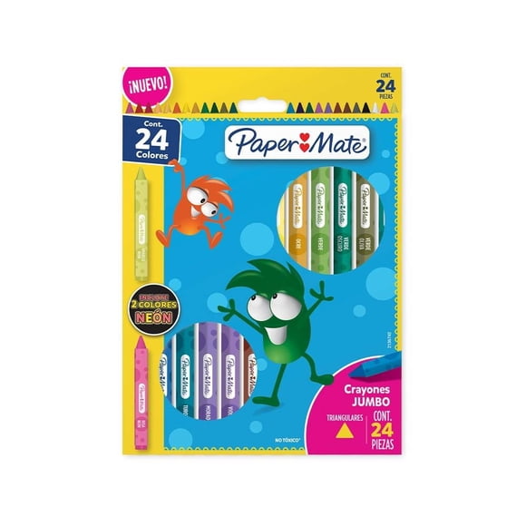 Crayones Paper Mate Jumbo Tringulares 24 Piezas