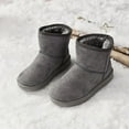 thumbnail image 3 of Snow Boots for Kids Boys Girls Slip On Ankle Booties Plush Lining for Children Outdoor Winter Shoes, 3 of 6