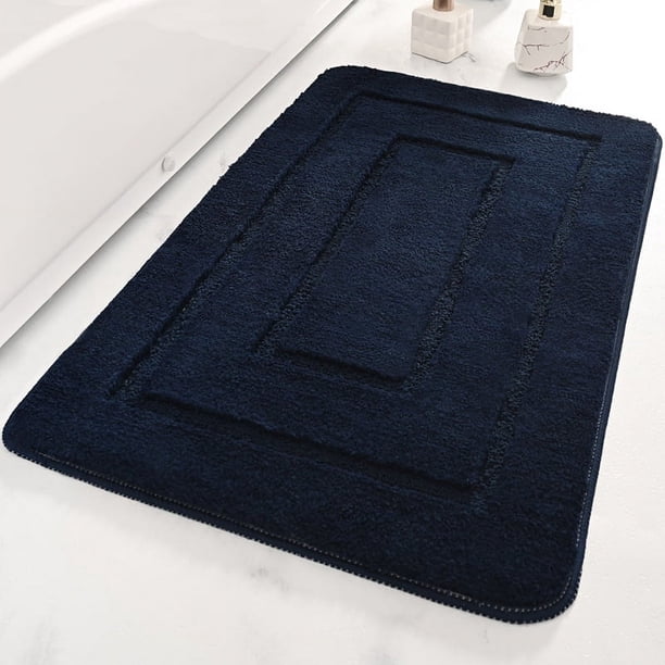 Alfombrilla de baño con forma de dorso de fibra ultrafina, antideslizante, almohadilla absorbente de color sólido, alfombrilla para puerta de baño