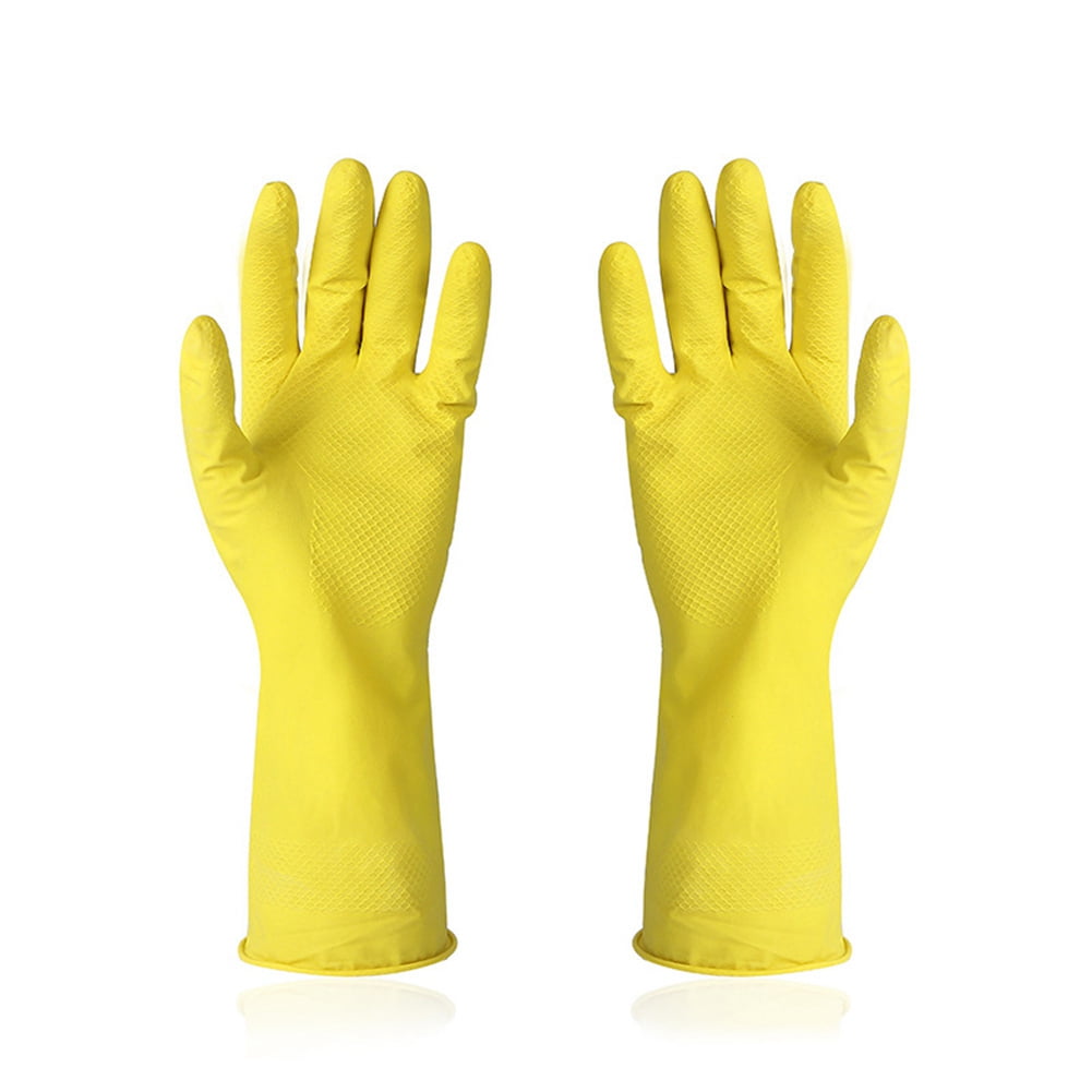 Large Household Cleaning Rubber Gloves by Keep it Handy Yellow Washing
