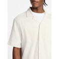 thumbnail image 4 of No Boundaries Men's Textured Woven Shirt with Short Sleeves, Sizes XS-3XL, 4 of 5