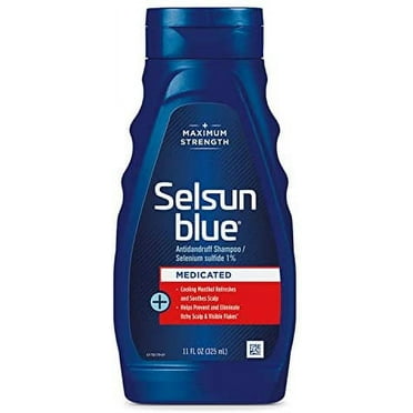Selsun Blue Medicated Anti-dandruff Shampoo with Menthol, 11 fl. oz., Maximum Strength, Selenium Sulfide 1%