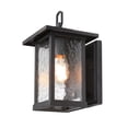 thumbnail image 3 of LNC Rustic Lantern Outdoor Wall Sconces with Water Ripple Glass in Black Finish for Entryway, 3 of 9