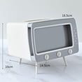 thumbnail image 3 of PREWOOD 2 in 1 Tissue Box Holder with Phone Mount,TV Shaped Tissue and Smartphone Holder,Versatile Tissue Box Cover for Bathroom/Living Room/Bedroom Dresser/Night Stand/Desk/Table, 3 of 5