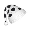 thumbnail image 2 of Cauagu Soccer Ball for Adult Christmas Hat,1-Pack Xmas Holiday Hat Santa Hat for Women & Men Festive Headwear Accessories Fit for Christmas/New Year/Party, 2 of 6