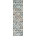 thumbnail image 3 of SAFAVIEH Saffron Nikola Floral Area Rug, Coral/Aqua, 6' x 6' Square, 3 of 6