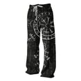thumbnail image 4 of Men's Casual Pants Print Linen Blend Straight Leg for Everyday Wear Performance Comfort and Dramatic Everyday, 4 of 4