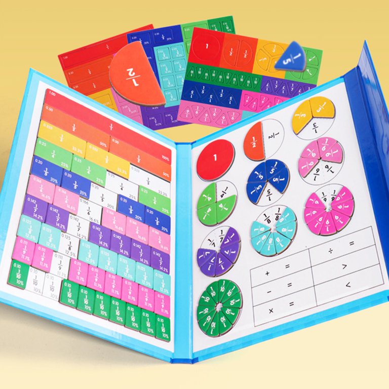 Hands-on Fraction Kit Stem Magnetic Math Set Book Kit, Funny Magnetic ...