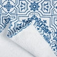 thumbnail image 4 of Martha Stewart Stripe Medallion Cotton Kitchen Towel Set, Blue, 2 Piece, 4 of 4