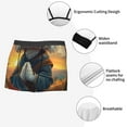 thumbnail image 3 of Kdxio Men's Boxer Briefs with Sunset Meditating Bichon Frise Print - Comfortable and Breathable Underwear for Everyday Wear, 3 of 5