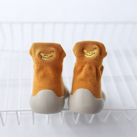 

Infant Sock Shoes Non-Skid Baby First Walking Shoes Breathable Warm Soft Rubber Sole Cotton Toddler Shoes Indoor Slipper for Boys