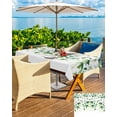thumbnail image 5 of Boanket Outdoor Tablecloth with Umbrella Hole for Patio/Picnic/Party/Camping, Green Spring Floral Waterproof Table Cloth Rectangle Table Cover Washable, Summer Botanical Elegant (60"x 84"), 5 of 7