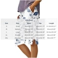 thumbnail image 5 of Pounoo Workout Shorts for Women Floral Print Side Split Button Detail Loose Fit Bottoms Beach Wear Breathable Slacks, 5 of 5