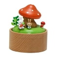thumbnail image 3 of KLKCMS Mechanical Music Box Collectibles Rotating Music Box for Girls Lovers Family Mushroom bunny, 3 of 9