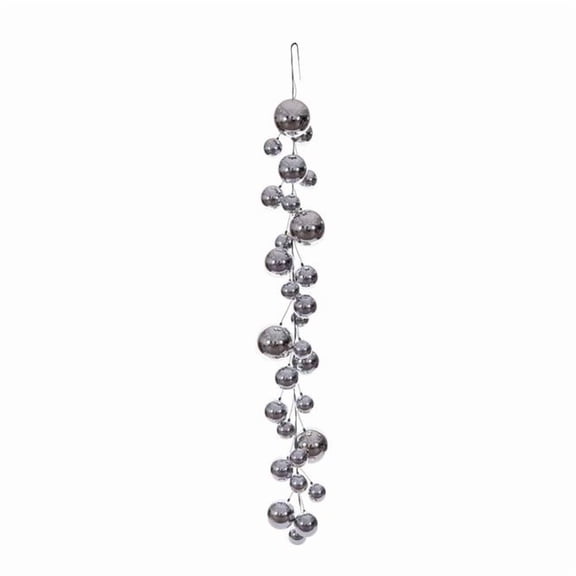 Vickerman N251507 6 ft. Silver Ball Branch Garland