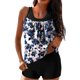 thumbnail image 2 of Trajes de baño Amzcrzy Tankini para mujer, trajes de baño, trajes de baño, bikini, traje de baño de dos piezas con estampado de moda de cintura alta conservador para mujer, multicolor, S, 2 of 5