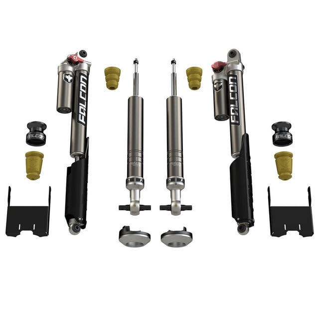 Fits 2015-2022 Ford F-150 Falcon Shocks Leveling Kit Suspension 05-04-32-400-002 Falcon 2.1 Sport; 0 To 2 Inch Adjustable Lift; Replacement Struts