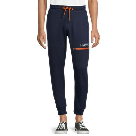 Tony Hawk Men's Hawk Logo Fleece Jogger Sweatpants with Cargo Pocket, Sizes S-XL