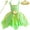C, variant on Princess Tinkerbell Costume for Girls Green Fairy Fancy Halloween Birthday Party Outfit