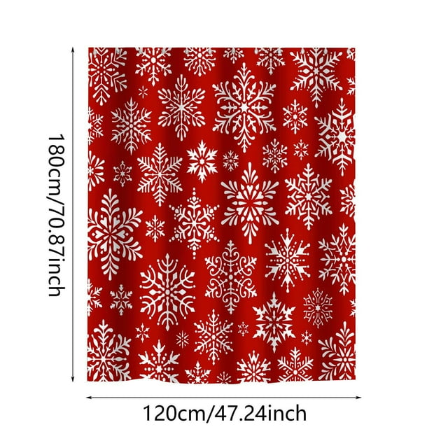 Shower Curtain Hooks,Shower Curtains for Bathroom Christmas Winter Snowflake Christmas New Printed Polyester Shower Curtain Bathroom Bathroom Christmas Shower Curtain