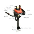 4 Stroke Outboard Motor 4 hp Outboard Boat Motors 60cc for Inflatable