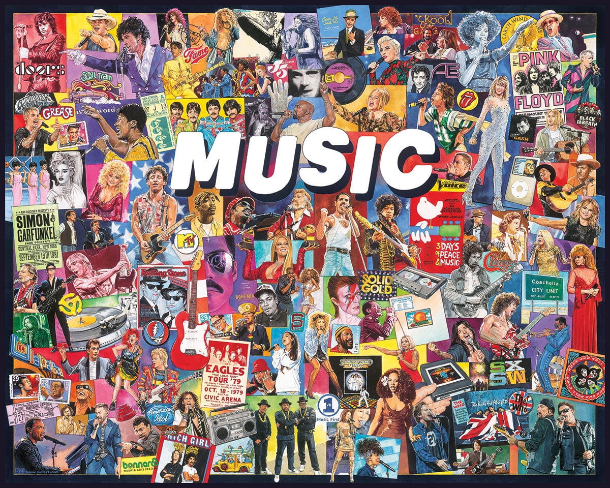 White Mountain Puzzles I Love Music - 1000 Piece Jigsaw Puzzle