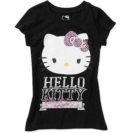 ONLINE - Hello Kitty - Girls' Graphic Tee - Walmart.com
