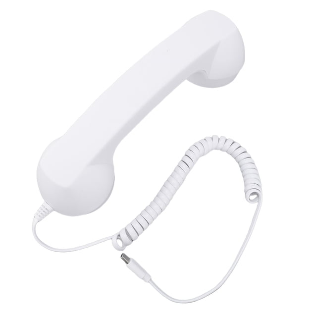 Auricular De Teléfono Retro, Forma De Auricular Clásico Vintage, Conexión Con Cable Tipo C, Altavoz Y Micrófono De Alta Fidelidad Integrados, Plug And Play, Accesorio De