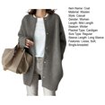 thumbnail image 7 of comerut Women Winter Coat Single-breasted Solid Color Long Sleeves Loose Knitted Keep Warm Sweaters Korean Style Thick Women Coat Women Clothing, 7 of 7