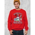 thumbnail image 3 of Midnight Margarita Cocktail Halloween Night Fun Drinks Crewneck Sweatshirt, S, Red, 3 of 6
