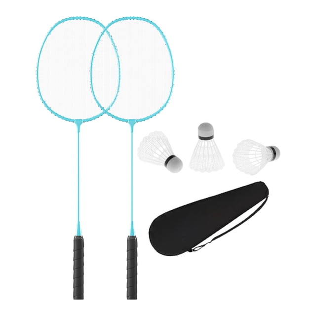 Juego de raquetas de bádminton con bolsa de raquetas, raquetas de bádminton portátiles para 2 jugadores, volante de bádminton para mujeres y hombres, verde