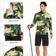 thumbnail image 6 of Dagegui Camo Sun Shirt for Men Quick Dry Breathable UV Protection Hoodie UPF 50+ Long Sleeve Outdoor Walking Hiking Tops Green XL, 6 of 7