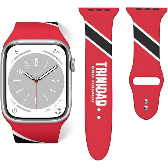 Trinidad And Tobago Flag Watch Band For Apple Wristband Band For Iwatch Series Soft Silicone 38mm*40mm