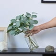 thumbnail image 4 of TETOU Artificial Eucalyptus Stems in Glass Vase with Faux Water, 13" Fake Plant Eucalyptus Leaves for Home Office Farmhouse Wedding Centerpiece Decor, 4 of 9