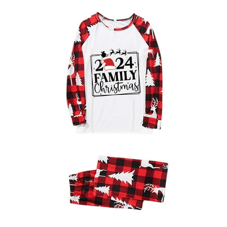 

Dihao Christmas Family Pajamas Parent-Child Christmas Printed Home Wear Mother Pajamas Loungewear Two-Piece Set