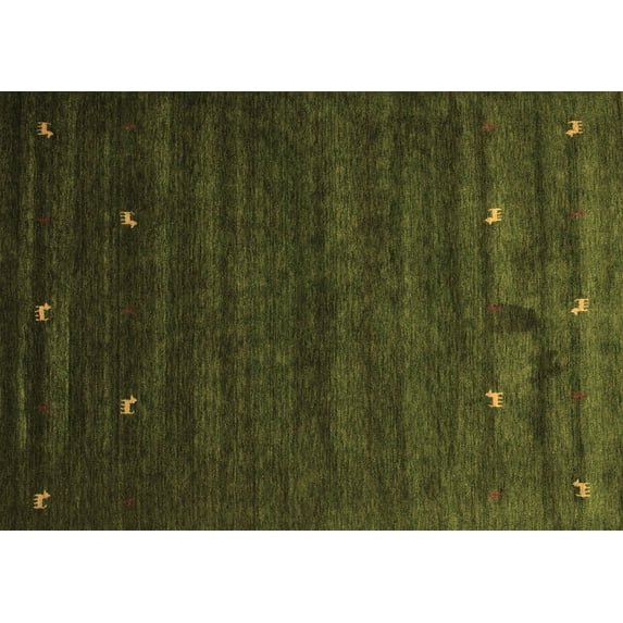 Ahgly Company Indoor Rectangle Abstract Brown Contemporary Area Rugs, 6' x 9'