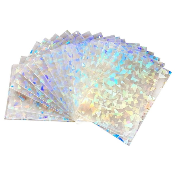 sparkly card sleeves 100Pc Cherryblossom Laser Flashing Card Holder Film Idol Holographic Standard KPOP Card Sleeve Ultra Cute Protector Sparkly TCG