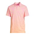 thumbnail image 2 of Birdie Bound Men's and Big Men's Ombre Leaf Print Golf Polo Shirt, Sizes S-3XL, 2 of 6
