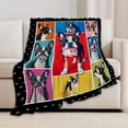 thumbnail image 2 of Boston Terrier Blanket, Dog Blanket, Boston Terrier Gifts, Pet Dog Stuff Fleece Flannel Plush for Women Men men Women Lover Adults Soft Bedding for Sofa Bed Office Home Decor 80"X60", 2 of 8