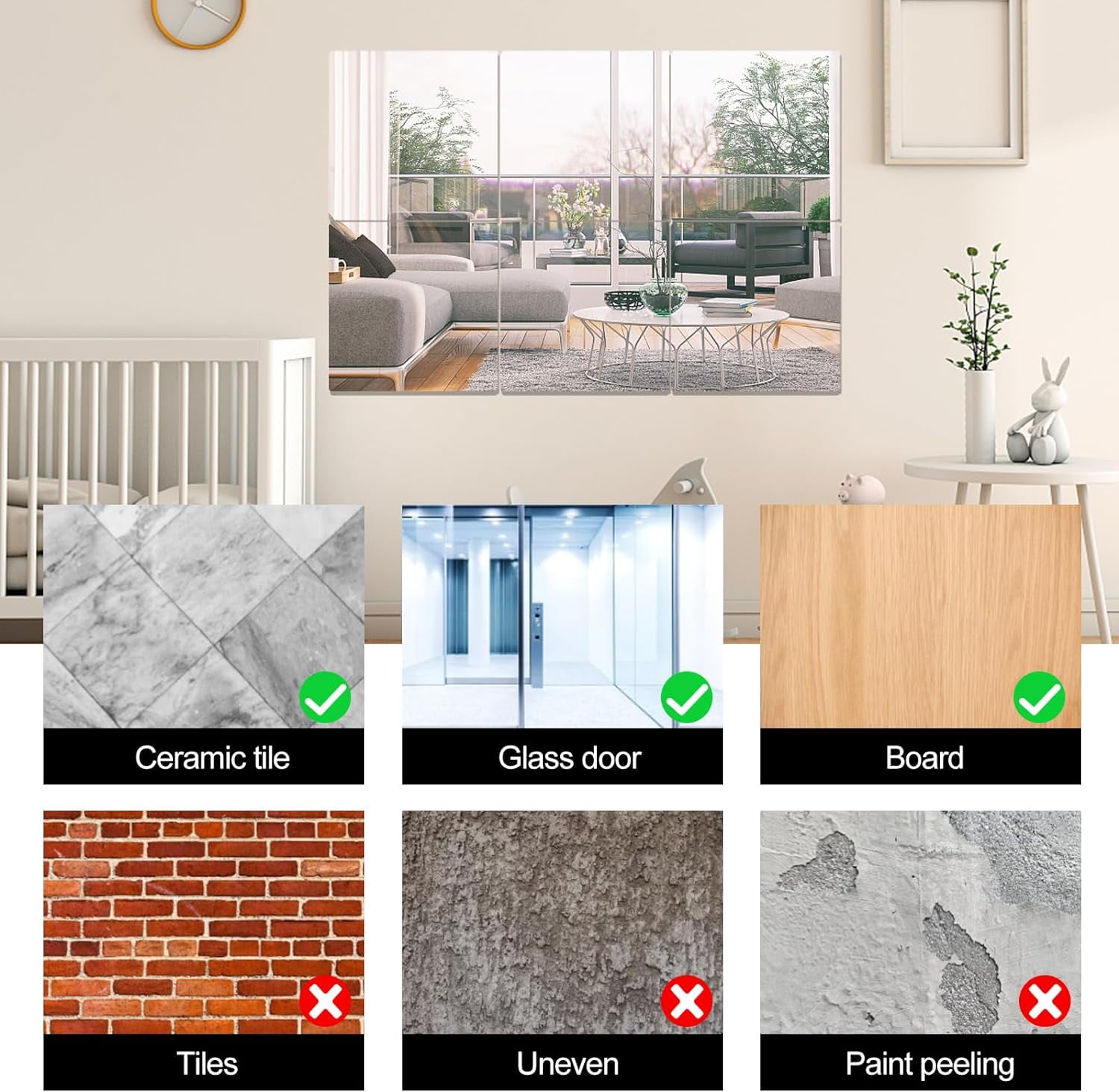 4pcs Acrylic Soft Mirror Circle Mirrors Locker Accessories Aesthetic Acrylic Mirror for Home Removable Wall Stickers Magnetic Locker Wallpaper Flexible Frameless Mirror Sticker 15c A205