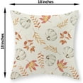 thumbnail image 2 of Fall Pillow Covers 18x18 Set of 2 Pumpkin and Maple Leaf Fall Decor Pillowcase Linen Autumn Thanksgiving Decorative Outdoor Throw Pillow Covers Warm Tones Farmhouse Cushion Case for Couch Home, 2 of 6