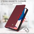 thumbnail image 5 of Case for Samsung Galaxy M52 5G PU Leather Wallet Case Cover,Samsung Galaxy M52 5G Flip Folio Case with Card Holders,Magnetic Phone Case Compatible with Samsung Galaxy M52 5G,Wine Red, 5 of 13