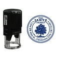 thumbnail image 1 of Printtoo Self Inking Custom Round Rope Family Address Rubber Stamp Tree Design Personalized Stamper-Blue, 1 of 1