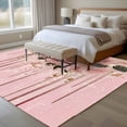 thumbnail image 4 of 5'x8' Area Rugs, Pink Roses Romantic Indoor Outdoor Area Rug for Living Room Bedroom, Watercolor Botanical Floral Washable Bathroom Rugs Kitchen Floor Carpet Mats Home Decor Aesthetic, 4 of 8