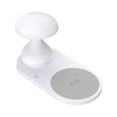 thumbnail image 2 of Wireless Charger Night Light, 15W Fast Charging Mushroom Table Lamp with Adjustable Brightness, USB Bedside Lamp for Bedroom & Office, Black/White, 2 of 7