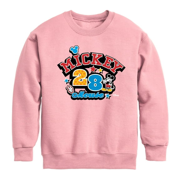 Disney - Mickey Mouse Pattern Collage - Youth Crewneck Fleece Sweatshirt