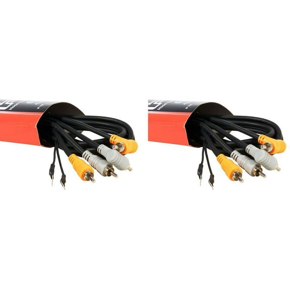 2 Hosa CRA-202DJ Dual RCA To RCA With Ground 6 Foot Cables