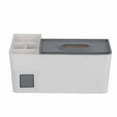 thumbnail image 4 of Tissue Box Cover Multipurpose Stylish Decorative Facial Tissue Holder for Kitchen Dining Room Bathroom Desk Light Grey with Dark Grey, 4 of 7
