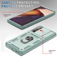 thumbnail image 6 of Decase Shockproof Rugged Case with Built-in Ring Kickstand & 360° Full Protection Anti-Scratch Privacy Slide Cover for Samsung Galaxy Note 20 Ultra,Magnetic Car Mount Compatible, Card Slot Design,G, 6 of 11